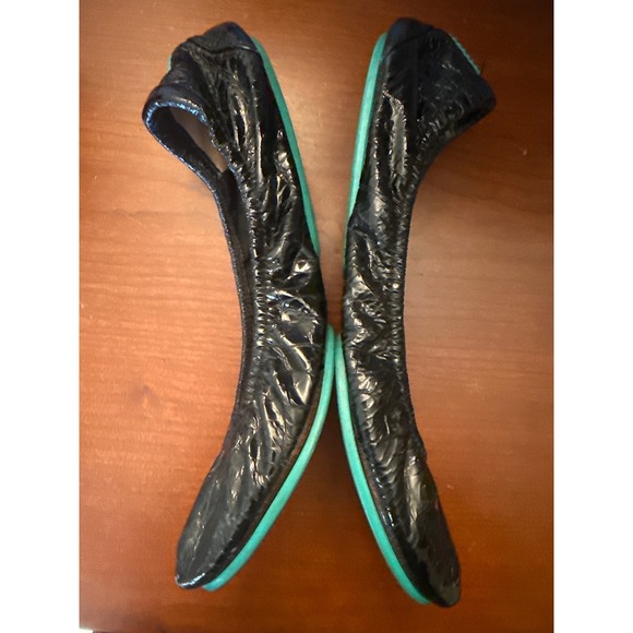 Tieks flats 8 black patent leather ballet travel foldable Gavrielli packable - Picture 5 of 8